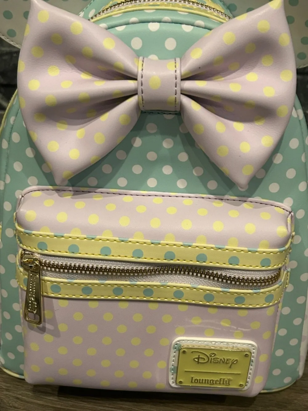 NWT Loungefly Disney Minnie Mouse‎ Pastel Polka Dot Mini Backpack